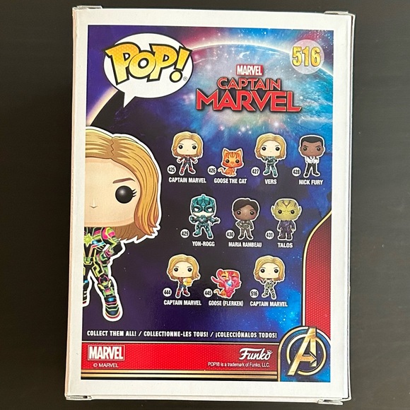Funko Pop Marvel #516 Captain Marvel - Picture 3 of 6